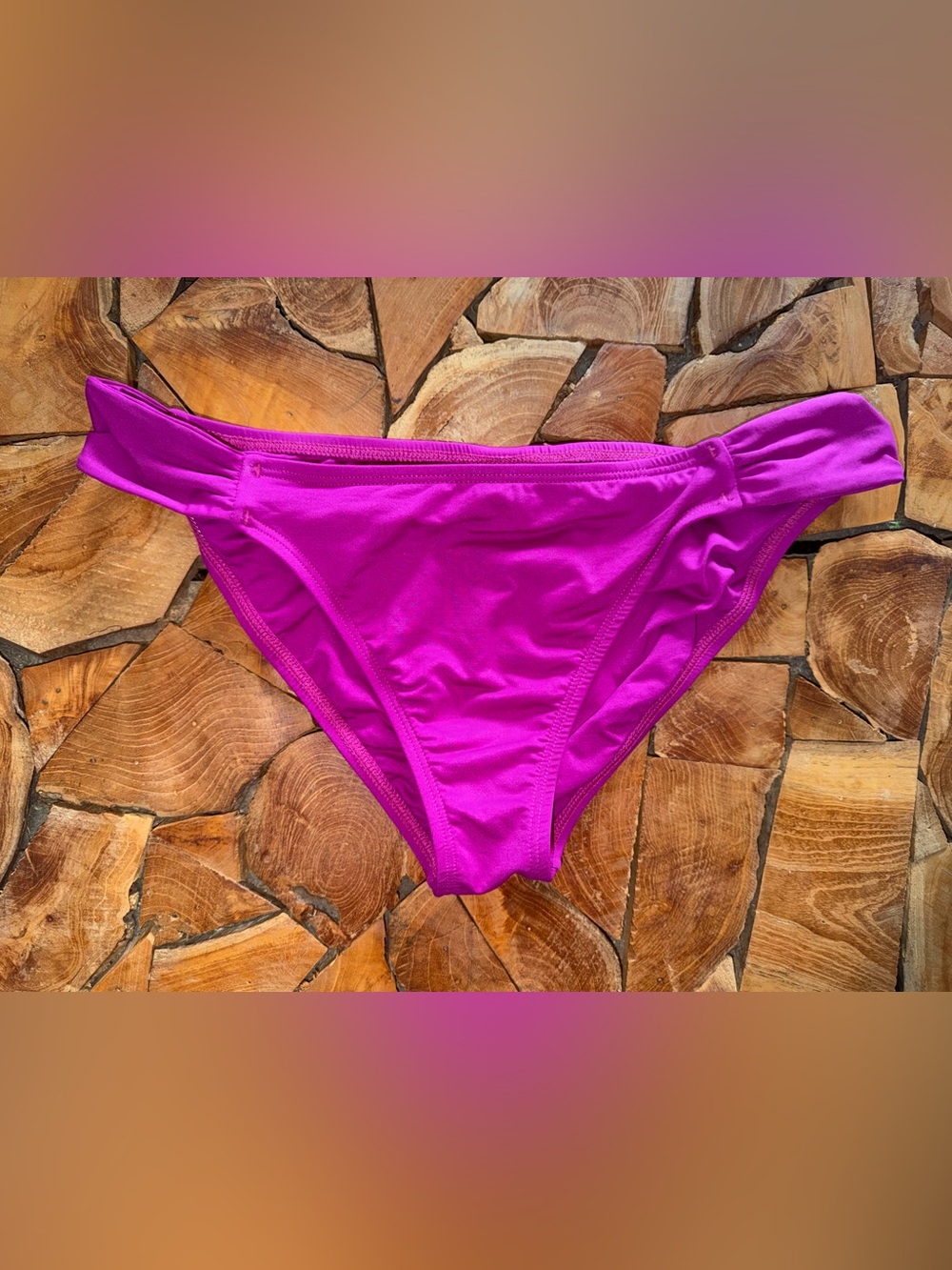 l*space Flutter Bye Foxy Tab Magenta Bikini Bottom